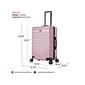 InUSA Deep Plastic 4-Wheel Spinner Luggage, Rose Gold (IUDEE00M-ROS)