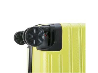 InUSA Deep 25.59" Hardside Suitcase, 4-Wheeled Spinner, TSA Checkpoint Friendly, Green (IUDEE00M-GRN)