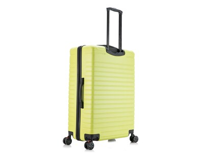 InUSA Deep Plastic 4-Wheel Spinner Luggage, Green (IUDEE00L-GRN)