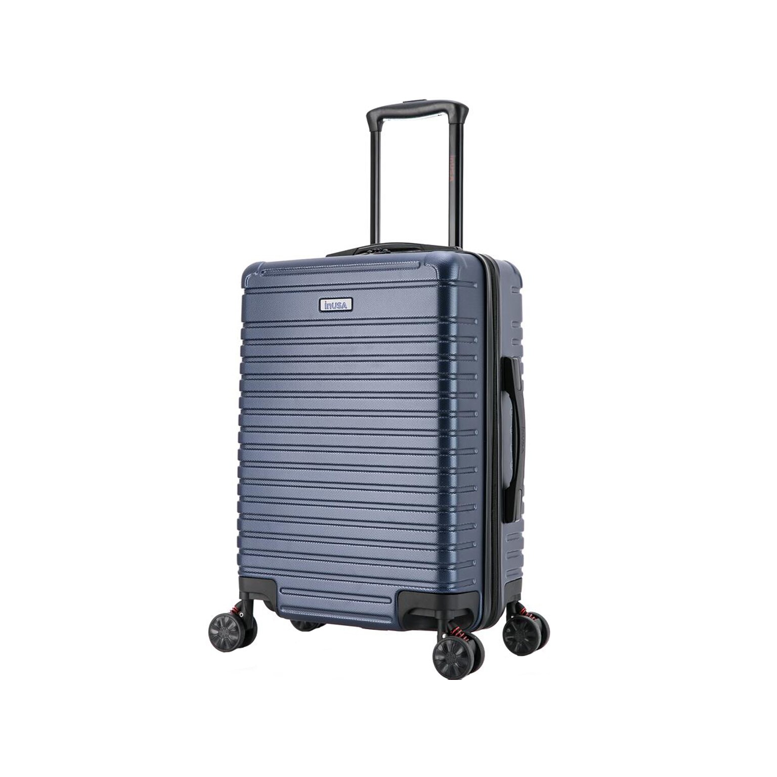 InUSA Deep Plastic Carry-On Luggage, Blue (IUDEE00S-BLU)