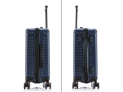 InUSA Deep Plastic Carry-On Luggage, Blue (IUDEE00S-BLU)