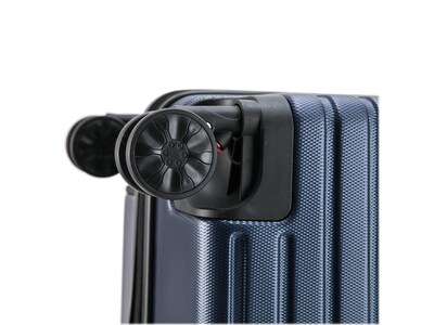 InUSA Deep 21.65" Hardside Carry-On Suitcase, 4-Wheeled Spinner, Blue (IUDEE00S-BLU)