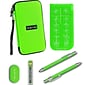 Guerrilla Hard Travel Case for ALL Graphing Calculators + Guerrilla's Essential Calculator Accessory Kit, Green