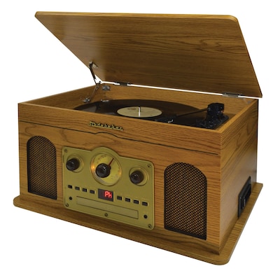 Studebaker Nostalgic Wooden Musc Center With Turntable, Cd Player, Am/Fm Radio And Cassette Player