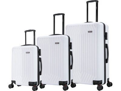 DUKAP STRATOS Plastic Luggage Set, White (DKSTRSML-WHI)