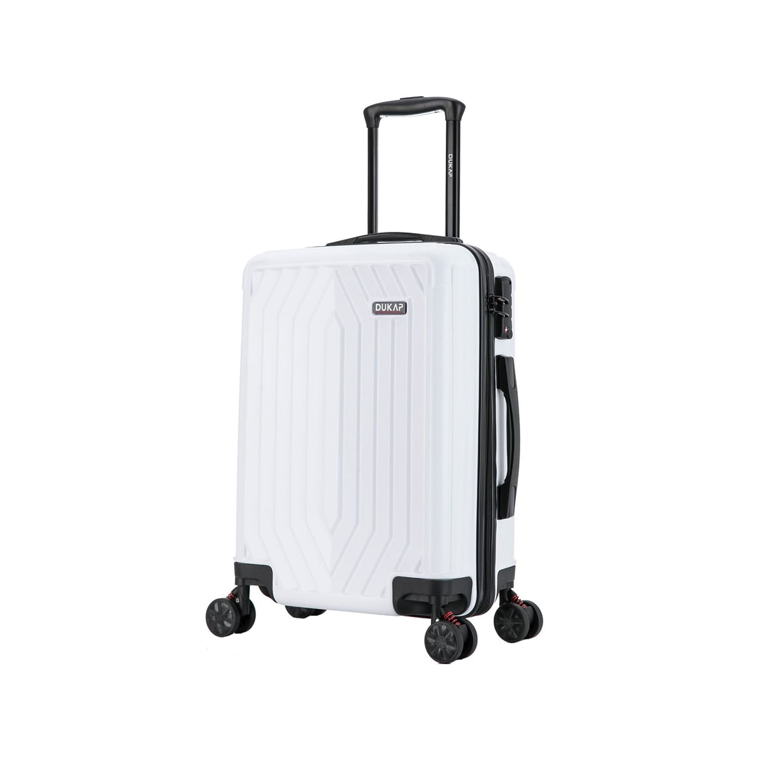 DUKAP STRATOS Plastic Carry-On Luggage, White (DKSTR00S-WHI)