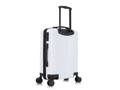 DUKAP Stratos 21.65 Hardside Carry-On Suitcase, 4-Wheeled Spinner, TSA Checkpoint Friendly, White (