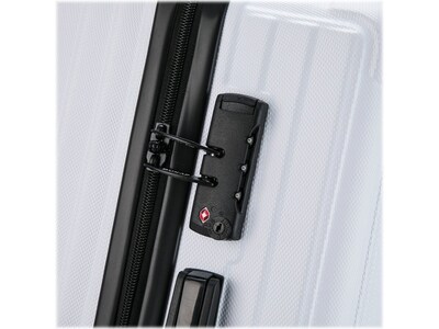 DUKAP STRATOS Plastic Carry-On Luggage, White (DKSTR00S-WHI)