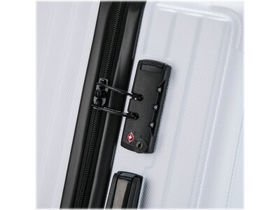 DUKAP Stratos 21.65" Hardside Carry-On Suitcase, 4-Wheeled Spinner, TSA Checkpoint Friendly, White (DKSTR00S-WHI)