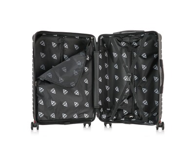 InUSA Deep 3-Piece Hardside Spinner Luggage Set, Black (IUDEESML-BLK)