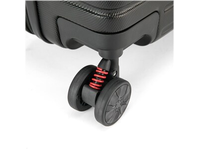 InUSA Deep 3-Piece Hardside Spinner Luggage Set, Black (IUDEESML-BLK)