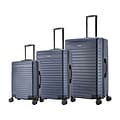 InUSA Deep Plastic 3-Piece Luggage Set, Blue (IUDEESML-BLU)