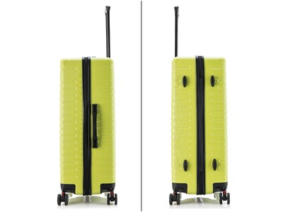 InUSA Deep Plastic 3-Piece Luggage Set, Green (IUDEESML-GRN)