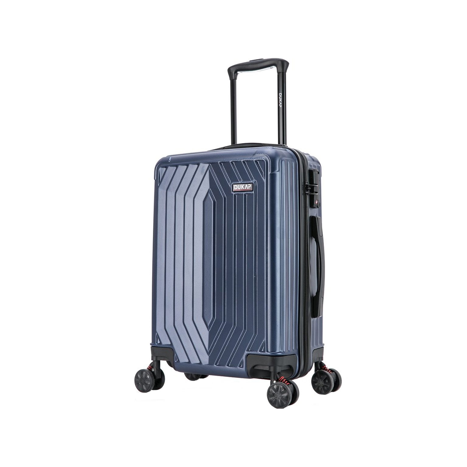 DUKAP Stratos 21.65 Hardside Carry-On Suitcase, 4-Wheeled Spinner, TSA Checkpoint Friendly, Blue (DKSTR00S-BLU)