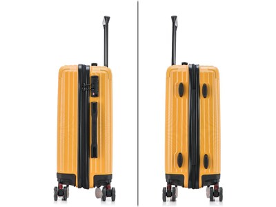 DUKAP Stratos 21.65" Hardside Carry-On Suitcase, 4-Wheeled Spinner, TSA Checkpoint Friendly, Terracota (DKSTR00S-TER)