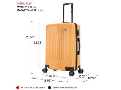 DUKAP Stratos 25.59" Hardside Suitcase, 4-Wheeled Spinner, TSA Checkpoint Friendly, Terracota (DKSTR00M-TER)