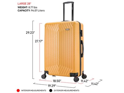 DUKAP Stratos 29.23" Hardside Suitcase, 4-Wheeled Spinner, TSA Checkpoint Friendly, Terracota (DKSTR00L-TER)