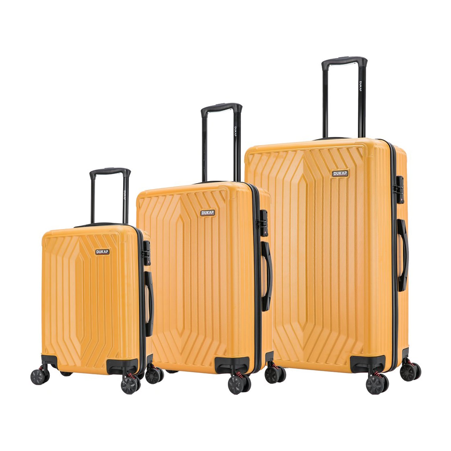 DUKAP Stratos Hardside Spinner Luggage Set, TSA Checkpoint Friendly, Terracota (DKSTRSML-TER)