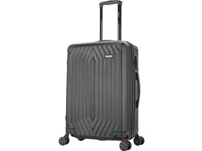 DUKAP STRATOS Plastic 4-Wheel Spinner Luggage, Black (DKSTR00M-BLK)