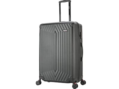 DUKAP STRATOS Plastic 4-Wheel Spinner Luggage, Black (DKSTR00L-BLK)