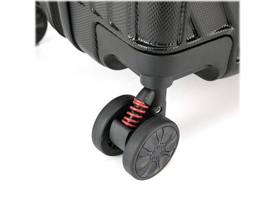 DUKAP Stratos 28" Hardside Suitcase, 4-Wheeled Spinner, TSA Checkpoint Friendly, Black (DKSTR00L-BLK)