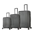 DUKAP STRATOS 3-Piece Plastic Luggage Set, Black (DKSTRSML-BLK)
