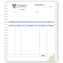 Custom Product Invoices, Continuous, 3 Parts, 1 Color Printing, 8 1/2 x 11, 500/Pack