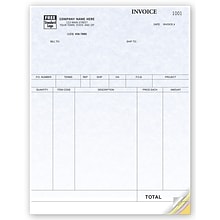 Custom Product Invoices, Laser, 4 Parts, 1 Color Printing, 8 1/2 x 11, 500/Pack