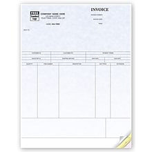 Custom Product Invoices, Laser, 3 Parts, 1 Color Printing, 8 1/2 x 11, 500/Pack