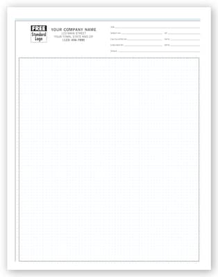 Custom Graph Papers, Pro-Sketch, 1/8, Padded, 1 Parts, 1 Color Printing, 8 1/2 X 11 ,500/Pack