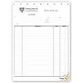 Custom Contractor Invoice - Itemized Invoice for Large Jobs, 3 Parts, 1 Color Printing, 8 1/2 X 11