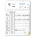 Custom Plumbing Invoice - Invoice with Checklist, 3 Parts, 1 Color Printing, 8 1/2 X 11 ,500/Pack