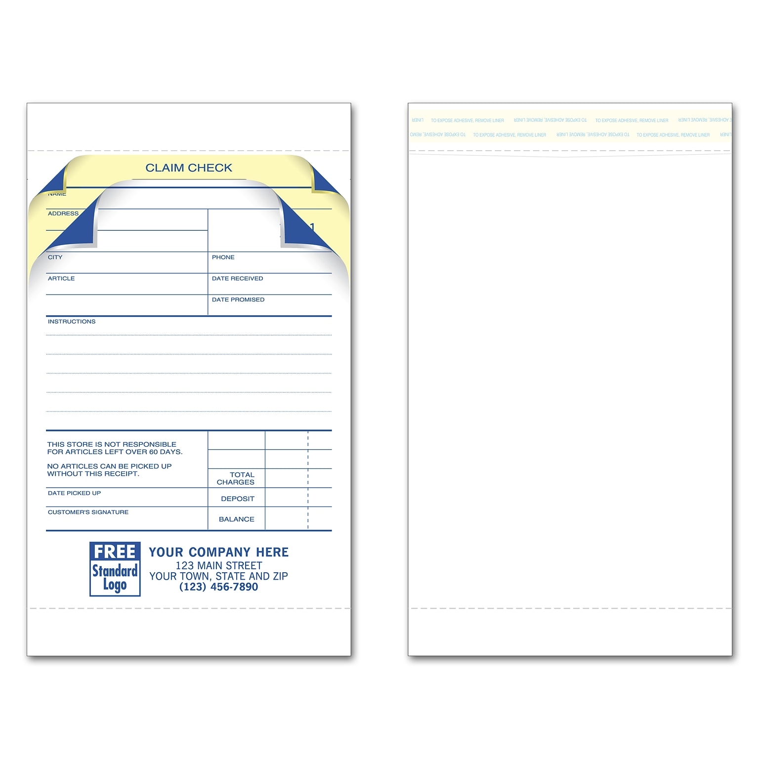 Custom Repair Orders, Jewelry, Classic Design, Envelope 3 Parts,  1 Color Printing, 4 1/4 x 7 1/4,250/Pack