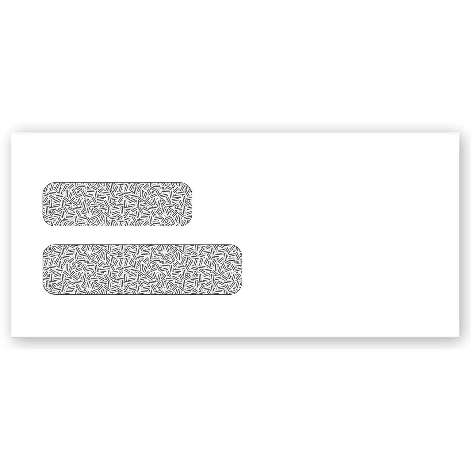 Custom Double Window Envelopes with Security lining, 1 Color Printing, 9 x 4-1/8, 500/Pack
