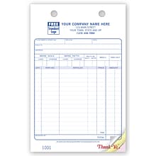 Custom Multi-Purpose Register Form, Classic Design, Large Format, 3 Parts, 1 Color Printing, 5 1/2