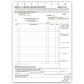 Custom Bill of Lading - Large Carbonless, 3 Parts, 1 Color Printing, 8 1/2 X 11 ,250/Pack