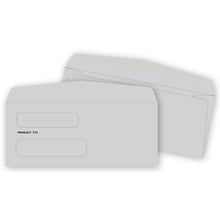 Custom Double Window Envelope, 1 Color Printing, 8-5/8 x 3-5/8, 500/Pack