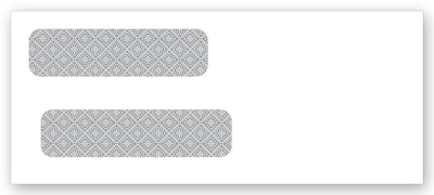 Custom #8 Double Window Security Check Envelope, Gummed, 1 Color Printing, 8-5/8 x 3-5/8, 500/Pack