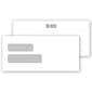 Custom Double Window Security Envelope, 1 Color Printing, 4-1/8" x 9", 500/Pack