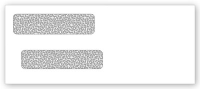 Custom #8 Double Window Security Envelope, Gummed, 1 Color Printing, 8-5/8 x 3-5/8, 500/Pack