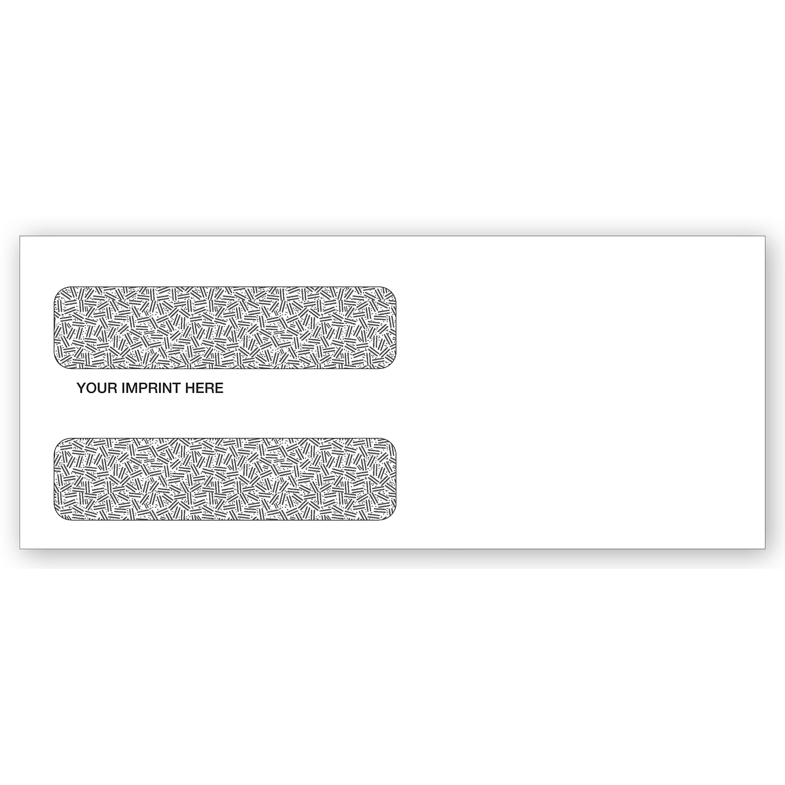 Custom #9 Double Window Security Envelope, Gummed, 1 Color Printing, 8-7/8 x 3-7/8, 500/Pack