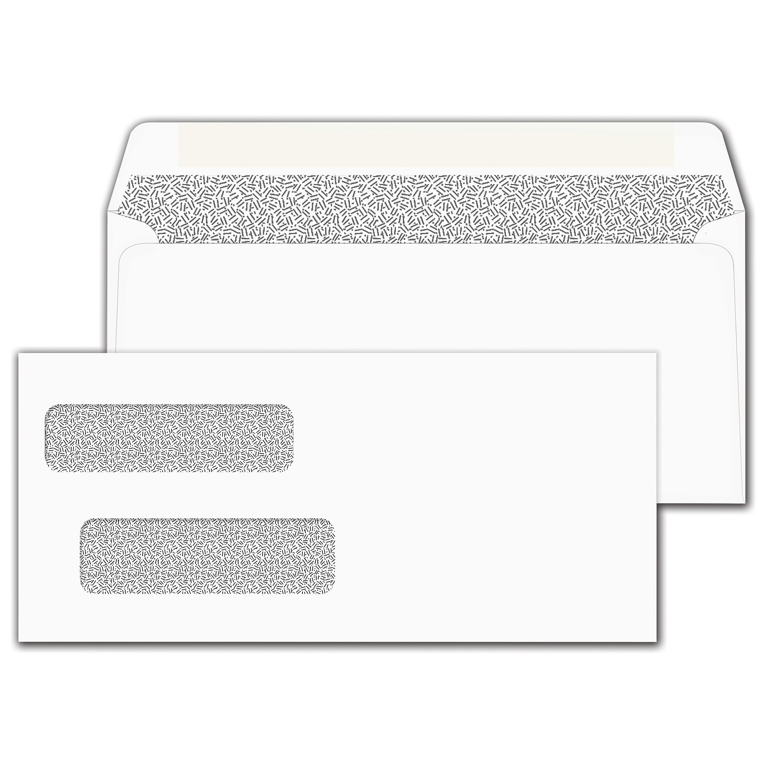 Custom Double Window Security Envelope, 1 Color Printing, 9 x 4-1/8, 500/Pack