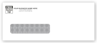 Custom #8 Single Window Security Envelope, Gummed, 1 Color Printing, 8-3/4 x 3-5/8, 500/Pack