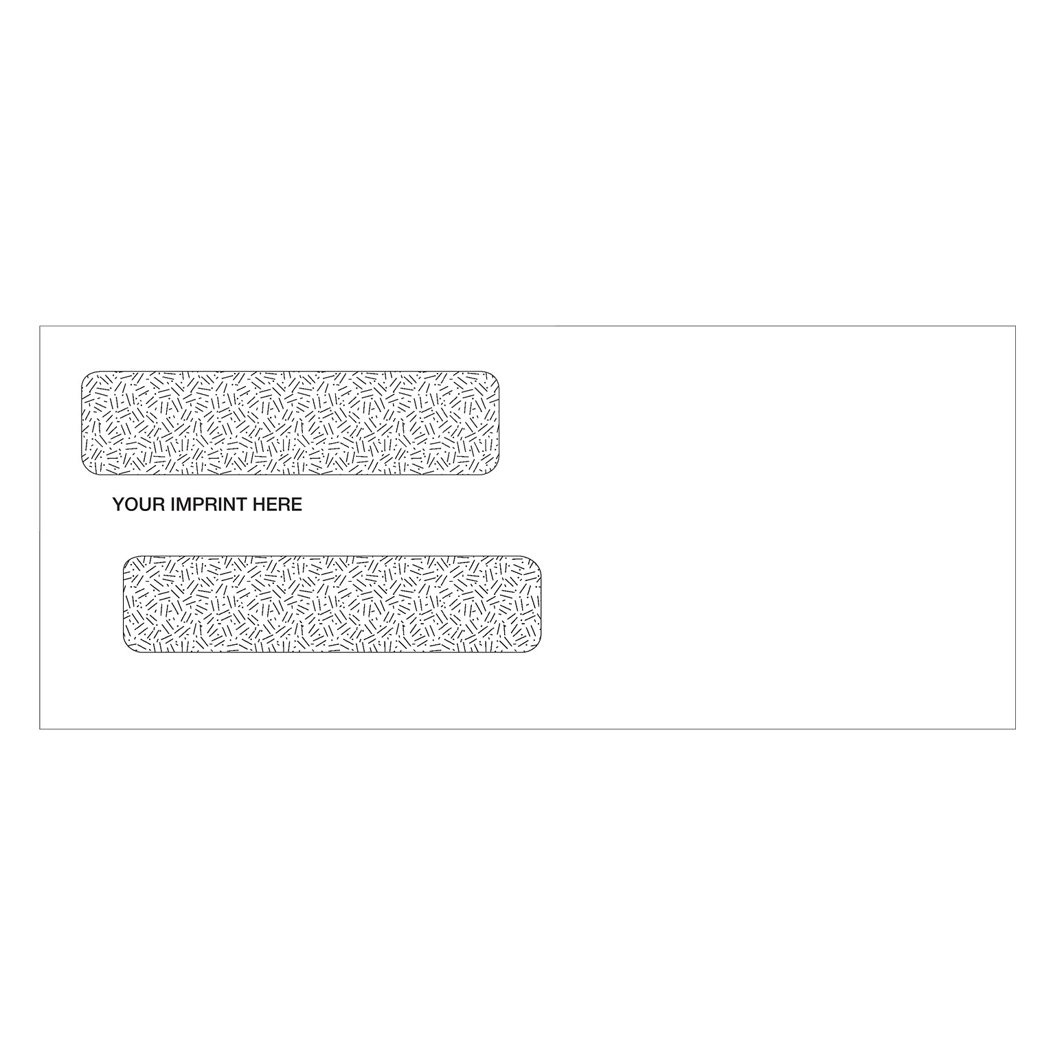 Custom #8 Double Window Security Envelope, Gummed, 1 Color Printing, 8-5/8 x 3-5/8, 500/Pack