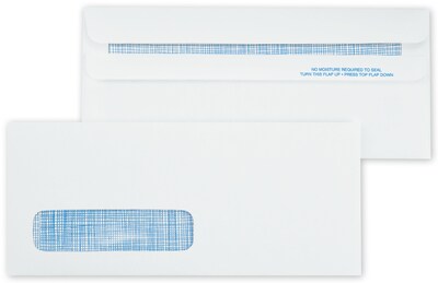 Custom #8 Single Window Security Envelope, Self-Sea, 1 Color Printing, 8-5/8 x 3-5/8, 500/Pack