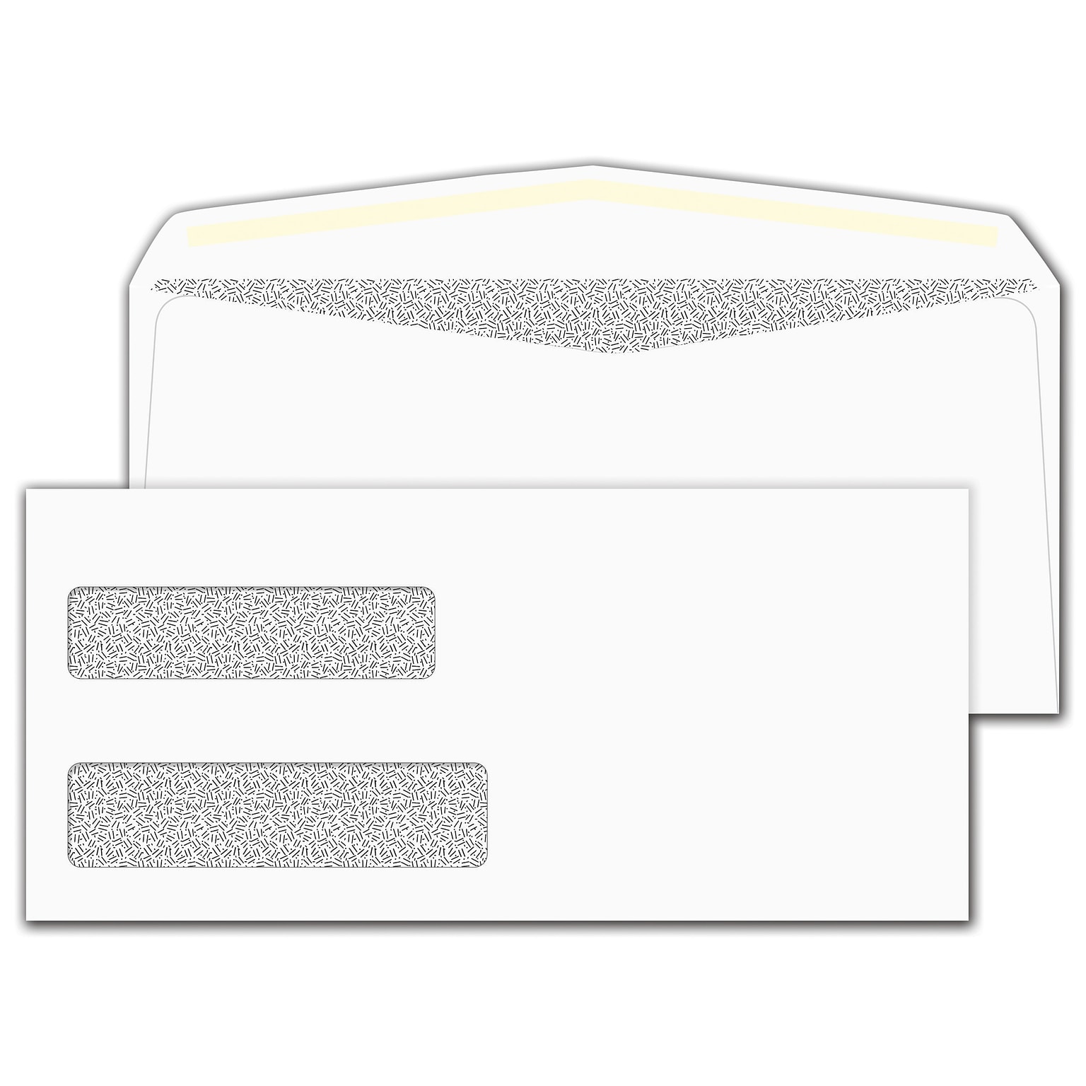 Custom Double Window Security Envelope, 1 Color Printing, 9 x 4-1/8, 500/Pack