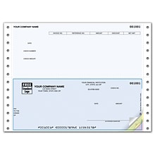 Custom Continuous Bottom Accounts Payable Check, 3 Ply/Triplicate, 1 Color Printing, Standard Check