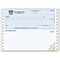 Custom Continuous Top Check, QuickBooks, Unlined, 3 Ply/Triplicate, 1 Color Printing, Standard Check Color, 9-1/2" x 7", 500/Pk