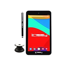 Linsay 7 Tablet with Holder and Pen, WiFi, 2GB RAM, 64GB Storage, Android 13, Black (F7UHDP)