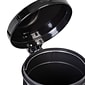 Honey-Can-Do Steel Round Step Trash Can with Lid, Black, 3.17 Gallon (TRS-05170)